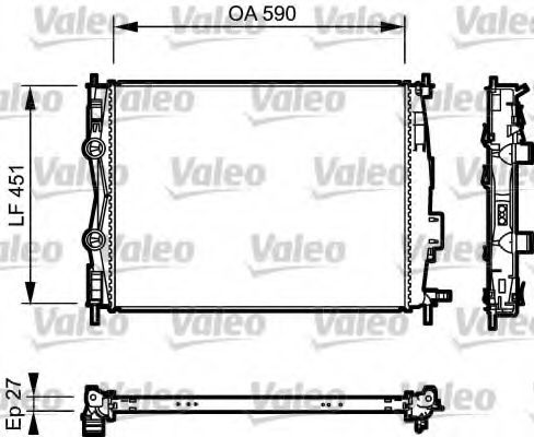 Радиатор охлаждения двигателя VALEO 735116