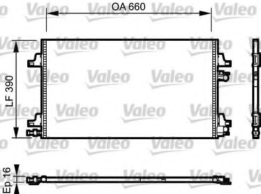 Радиатор кондиционера VALEO 814006