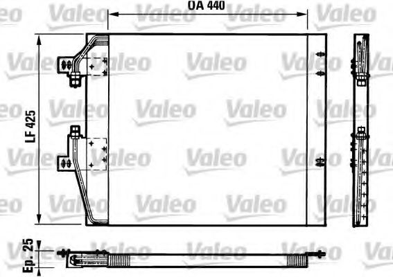 Радиатор кондиционера valeo 816678