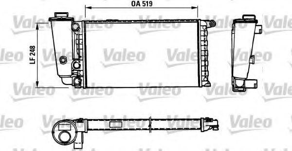 Радиатор охлаждения двигателя VALEO 816707