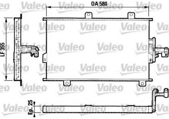 Радиатор кондиционера valeo 816819