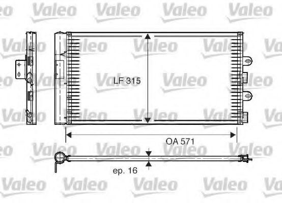 Радиатор кондиционера VALEO 817703