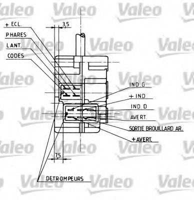 Под рулевой переключатель VALEO 251154
