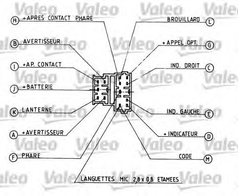 Под рулевой переключатель VALEO 251158