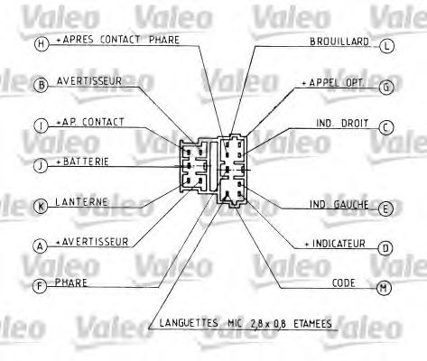 Под рулевой переключатель VALEO 251162