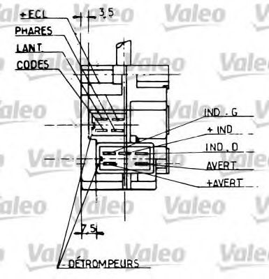 Под рулевой переключатель VALEO 251203