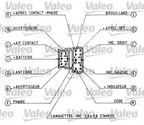 Под рулевой переключатель VALEO 251220