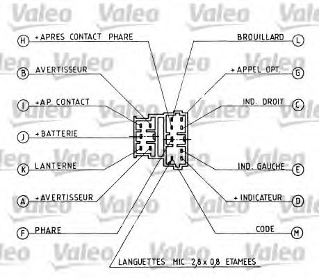 Под рулевой переключатель VALEO 251223