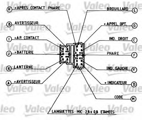 Под рулевой переключатель VALEO 251259