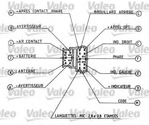 Под рулевой переключатель VALEO 251267