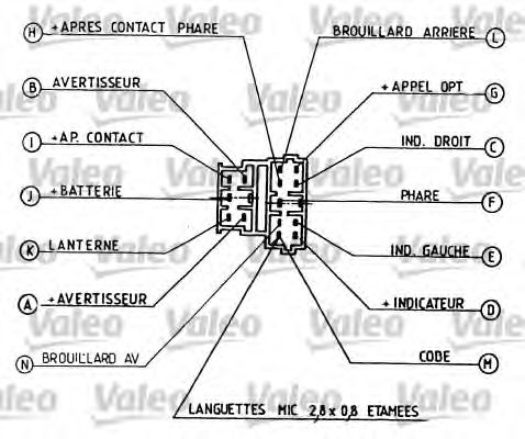 Под рулевой переключатель VALEO 251268