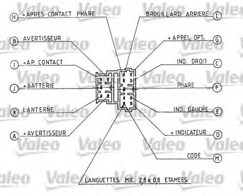 Под рулевой переключатель VALEO 251271