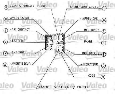 Под рулевой переключатель VALEO 251272