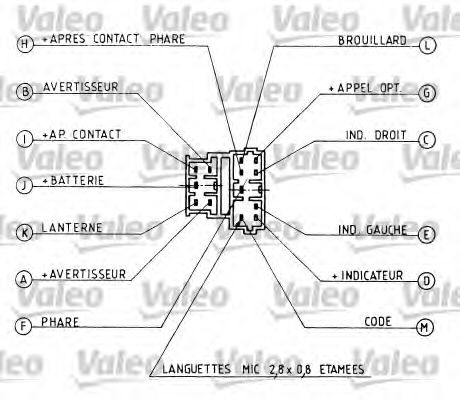Под рулевой переключатель VALEO 251279