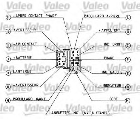 Под рулевой переключатель VALEO 251281