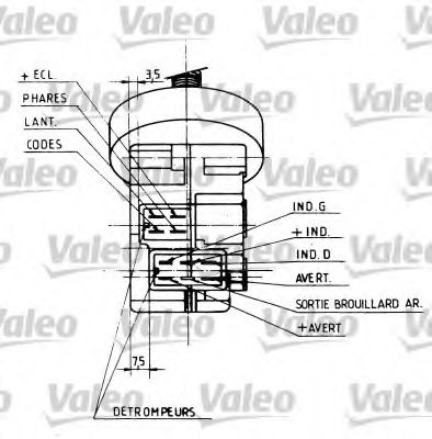 Под рулевой переключатель VALEO 251283