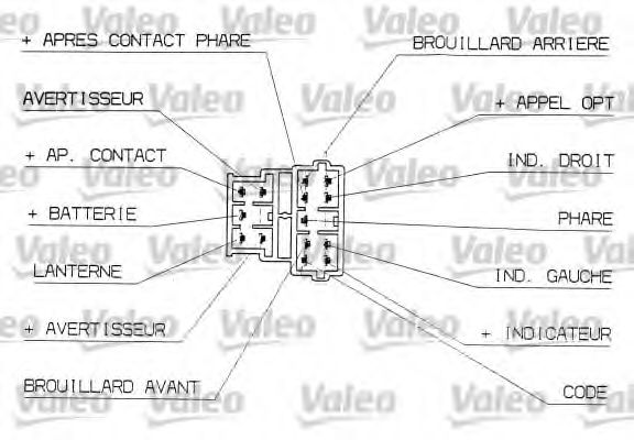 Под рулевой переключатель VALEO 251309