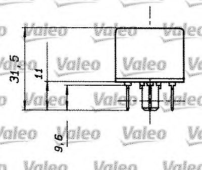 Реле, рабочий ток VALEO 643818 Реле, рабочий ток VALEO 643818