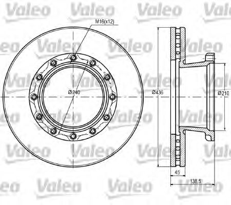Тормозной диск VALEO 187069