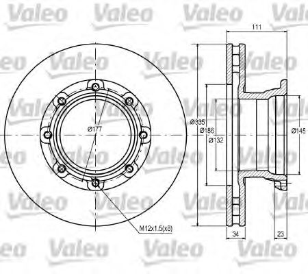 Тормозной диск VALEO 187082