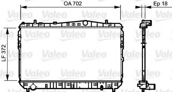Радиатор охлаждения двигателя VALEO 735159