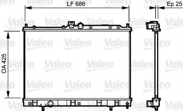 Радиатор охлаждения двигателя VALEO 735203