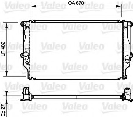 Радиатор охлаждения двигателя VALEO 735216