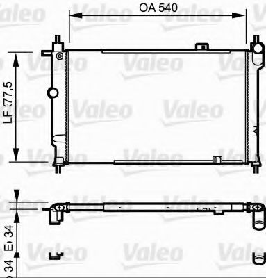 Радиатор охлаждения двигателя VALEO 730993