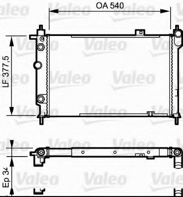Радиатор охлаждения двигателя VALEO 730994