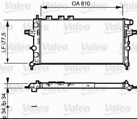 Радиатор охлаждения двигателя VALEO 732550