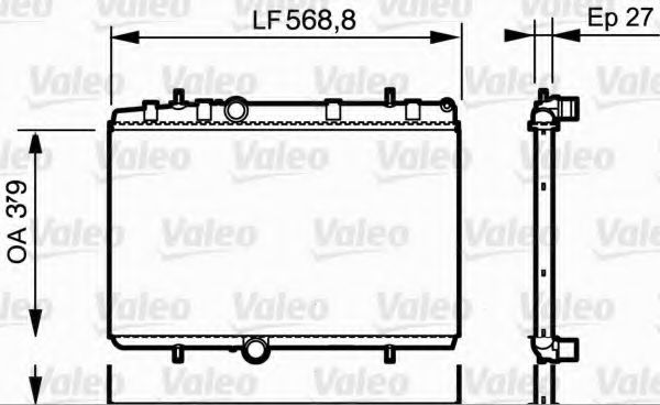 Радиатор охлаждения двигателя VALEO 734338
