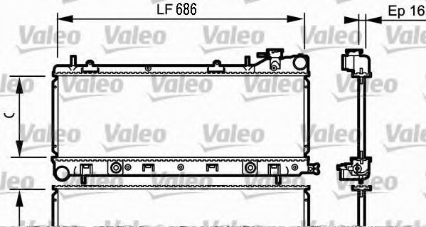 Радиатор охлаждения двигателя VALEO 734577