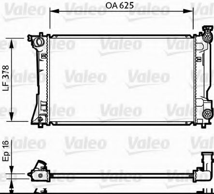 Радиатор охлаждения двигателя VALEO 734712