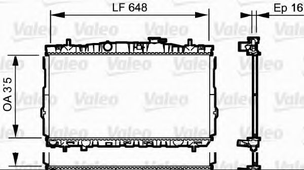 Радиатор охлаждения двигателя VALEO 734903