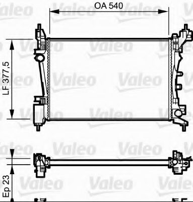 Радиатор охлаждения двигателя VALEO 735042
