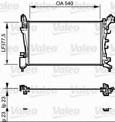 Радиатор охлаждения двигателя VALEO 735097