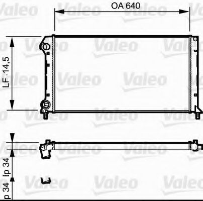 Радиатор охлаждения двигателя VALEO 735171