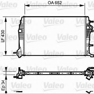 Радиатор охлаждения двигателя VALEO 735181