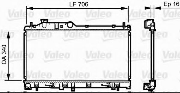 Радиатор охлаждения двигателя VALEO 735212