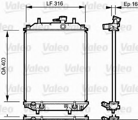Радиатор охлаждения двигателя VALEO 735257