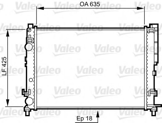 Радиатор охлаждения двигателя VALEO 732544