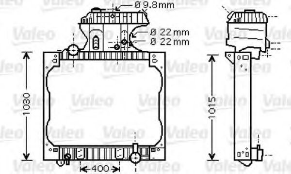 Радиатор охлаждения двигателя VALEO 733429