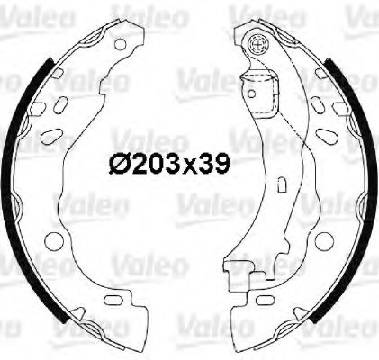 Тормозные колодки барабанные VALEO 564006