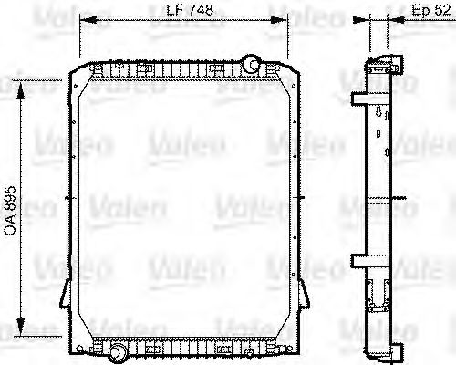 Радиатор охлаждения двигателя VALEO 733482