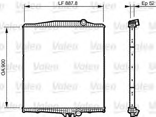 Радиатор охлаждения двигателя VALEO 733505