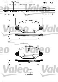 Тормозные колодки VALEO 598407