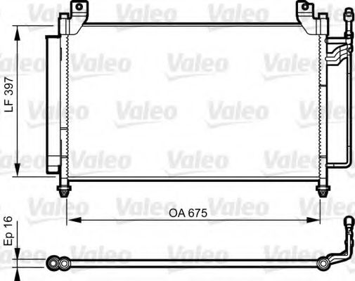 Радиатор кондиционера VALEO 814235
