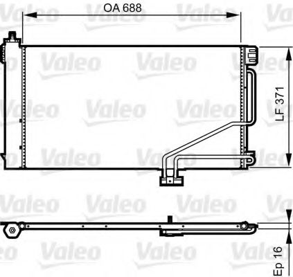Радиатор кондиционера VALEO 814186