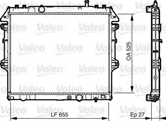 Радиатор охлаждения двигателя VALEO 735442