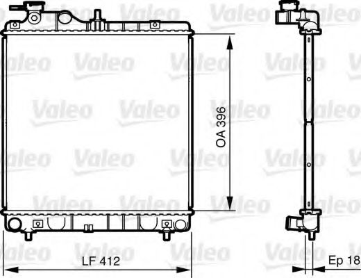 Радиатор охлаждения двигателя VALEO 735562